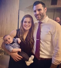 Andrew Ilch with wife Kaitlyn and 4 month old son