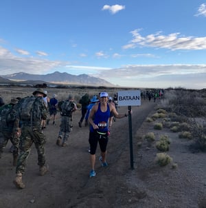 Lisa Welbourne at a marathon in New Mexico 